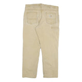 CARHARTT Mens Relaxed Khaki Cotton Blend Zip Trousers W38 L30 Casual Workwear