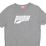 PUMA Mens Grey Graphic T-Shirt M Short Sleeve Crew Neck Cotton Blend Casual Top