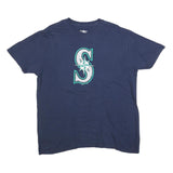 MLB Mens Blue S Logo Graphic T-Shirt XL Short Sleeve Crew Neck Cotton Blend