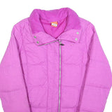 NIKE Womens Pink Purple Jacket M Polyester Puffer Sport Outerwear Zip Up