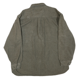 FIELD & STREAM Mens Green Plain Cotton Blend Shirt XL Long Sleeve Casual