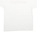 SCREEN STARS Mens White Red WESTLY Graphic T-Shirt L Short Sleeve Crew Neck