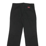DICKIES Mens Black Cotton Blend Regular Straight Trousers W30 L30 Workwear