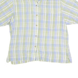 COLUMBIA Womens Green & Blue Check Shirt S Lightweight Casual Summer