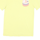 CHAMPION Mens Yellow S Graphic T-Shirt Short Sleeve Crew Neck Cotton Blend