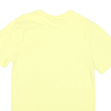 CHAMPION Mens Yellow S Graphic T-Shirt Short Sleeve Crew Neck Cotton Blend