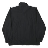 ADIDAS Mens Black & White Track Jacket L Polyester Blend Zip Athletic Sportswear