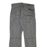 URBN DSTR Mens Regular Fit Cotton Blend Grey Straight Trousers W31 L32 Casual