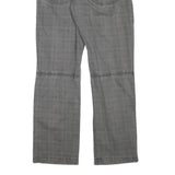 URBN DSTR Mens Regular Fit Cotton Blend Grey Straight Trousers W31 L32 Casual