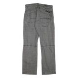 URBN DSTR Mens Regular Fit Cotton Blend Grey Straight Trousers W31 L32 Casual