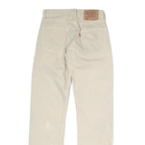 LEVI'S 501 Mens Jeans Cream Regular Straight Denim Raw W28 L29 Classic Button