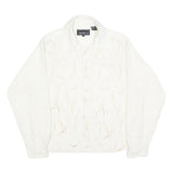 PRONTI Mens White M Shirt Polyester Long Sleeve Classic Fit Button Collar