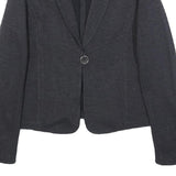 ARMANI JEANS Womens Black Button Jacket S Woven Tailored Casual Workwear