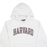 CHAMPION Mens White Harvard Cotton Blend Pullover Hoodie M University Print