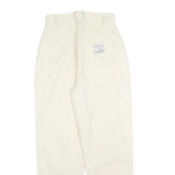 Womens Cotton Blend Cream Regular Fit Zip Closure Trousers W26 L28 Casual Wear