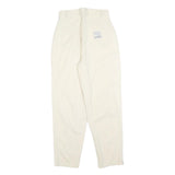 Womens Cotton Blend Cream Regular Fit Zip Closure Trousers W26 L28 Casual Wear
