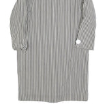 JAGUAR Womens Black & White Stripe Classic Jacket S Cotton Blend Button Closure