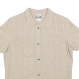 JACK WOLFSKIN Womens Beige Travel Shirt L Lightweight Cotton Blend Summer