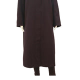 DEL MOD Womens Black Button Jacket L Polyester Blend Classic Long Sleeve Plain