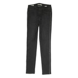 LEVI'S 721 Womens Black Slim Skinny Denim Medium W29 L28 Jeans Zip