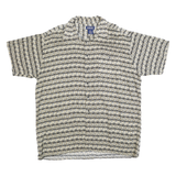 HONORS Mens Black & Cream Patterned Shirt XL Casual Short Sleeve Lightweight