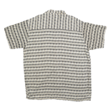 HONORS Mens Black & Cream Patterned Shirt XL Casual Short Sleeve Lightweight