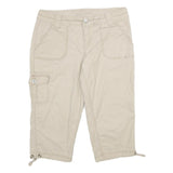 MAURICES Womens Shorts Beige Casual Cargo L W34 Pocket Detail Cotton Blend