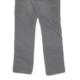DICKIES Mens Cotton Grey Regular Straight Trousers W32 L34 Workwear Casual Zip