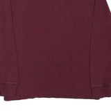 POLO RALPH LAUREN Mens Maroon Plain Cotton Blend Pullover Crew Neck Jumper L