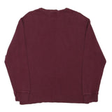 POLO RALPH LAUREN Mens Maroon Plain Cotton Blend Pullover Crew Neck Jumper L