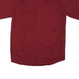 WRANGLER Mens Red Short Sleeve Cotton Blend Shirt S Casual Workwear Button