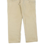 CARHARTT Mens Jeans Beige Regular Straight Denim W36 L30 Cotton Blend Zip