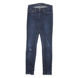 LEVI'S Womens Slim Skinny Denim Medium Blue W25 L29 Cotton Blend Zip Jeans