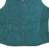 WOOLRICH Womens Green Polyester Fleece Sleeveless Zip XL Outdoor Vest Jacket