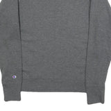 CHAMPION Womens Grey Cotton Blend Crew Neck Sweatshirt M Casual Sportswear