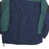 COLUMBIA Mens Blue & Green Outdoor Jacket L Polyester Windbreaker Zip Closure