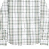 NAUTICA Mens Green & White Check Shirt S Cotton Long Sleeve Button Down Casual