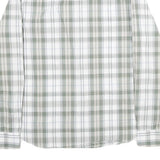 NAUTICA Mens Green & White Check Shirt S Cotton Long Sleeve Button Down Casual