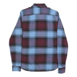 LEVI'S Mens Blue & Maroon Check Shirt S Cotton Blend Long Sleeve Button Down