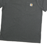 CARHARTT Mens Grey Relaxed Fit Cotton Pocket T-Shirt Short Sleeve Crew Neck