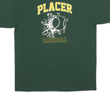JERZEES Mens Green Placer Baseball Graphic T-Shirt L Short Sleeve Crew Neck