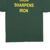 JERZEES Mens Green Placer Baseball Graphic T-Shirt L Short Sleeve Crew Neck