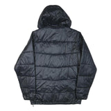 COLUMBIA Mens Black Hooded Jacket S Polyester Blend Quilted Outdoor Warm