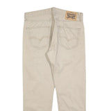 LEVI'S Mens Regular Beige Cotton Blend Zip Trousers W33 L27 Classic Straight Fit
