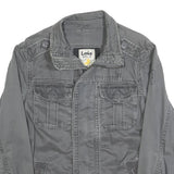 LOIS Mens Grey Cotton Workwear Button Jacket S Casual Durable Classic