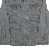 LOIS Mens Grey Cotton Workwear Button Jacket S Casual Durable Classic