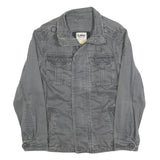LOIS Mens Grey Cotton Workwear Button Jacket S Casual Durable Classic