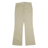 DICKIES Womens Cotton Blend Beige Regular Fit Bootcut Trousers W30 L30 Chino