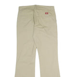 DICKIES Womens Cotton Blend Beige Regular Fit Bootcut Trousers W30 L30 Chino