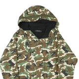 VSKA Mens Green & Brown Camouflage Zip Jacket M Cotton Blend Casual Outdoor